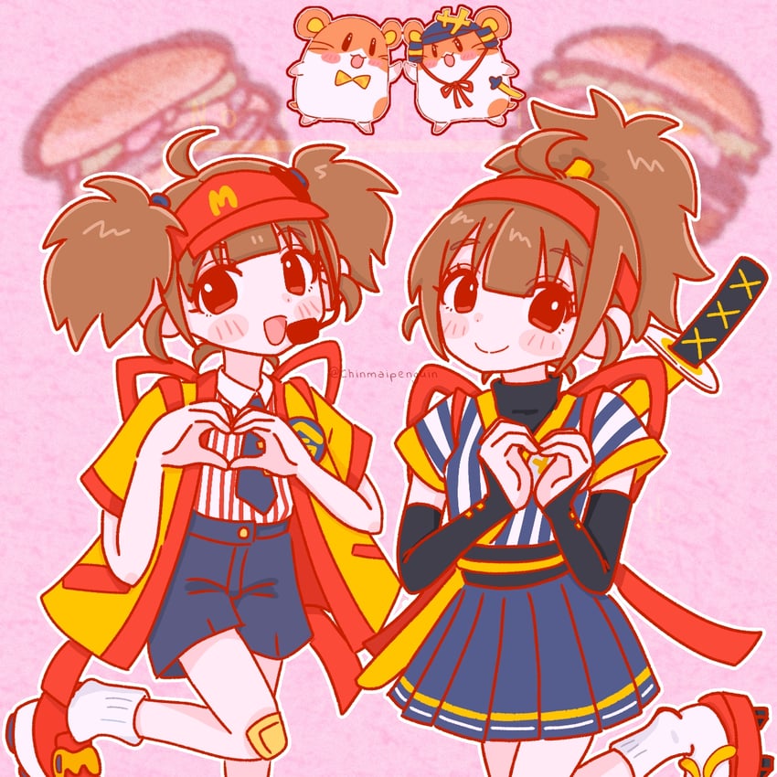 imadake dabuchi tabemi, imadake dabuchi tabesuke, and samurai tamago tabemi (mcdonald's) drawn by maichinpenguin521