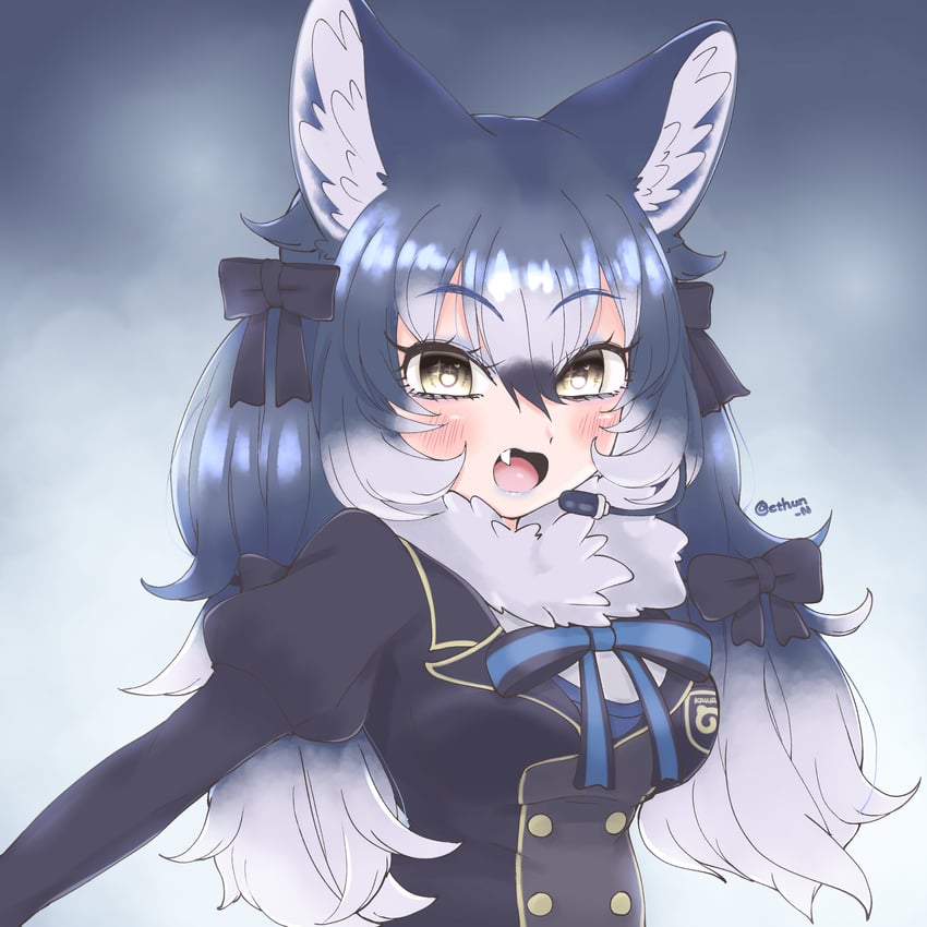 dire wolf (kemono friends and 1 more) drawn by cthun_n