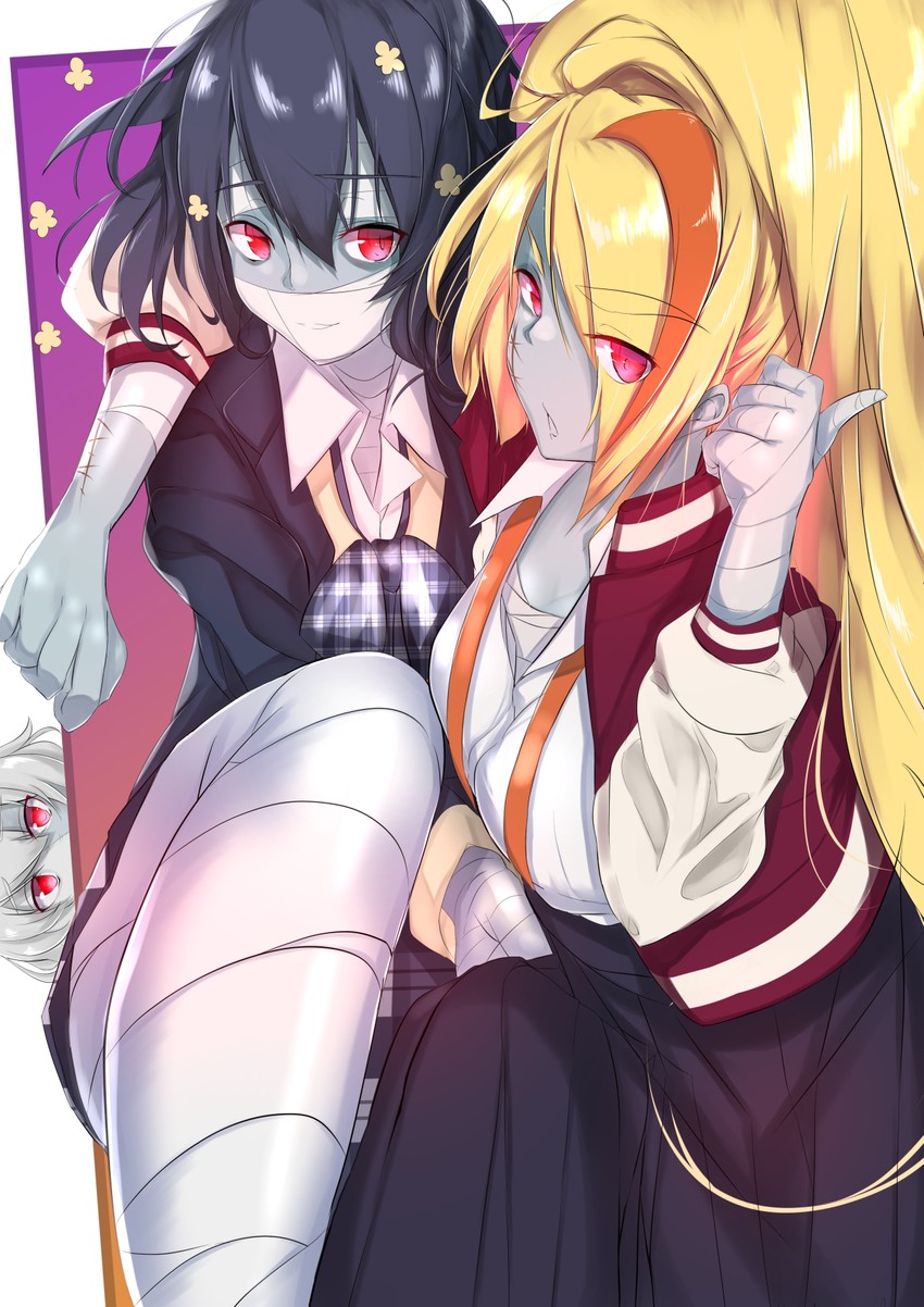 konno junko, mizuno ai, and nikaidou saki (zombie land saga) drawn by maruno_ball