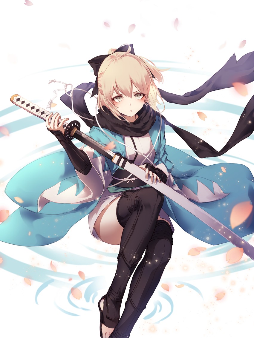 okita souji (fate and 1 more) drawn by godoju