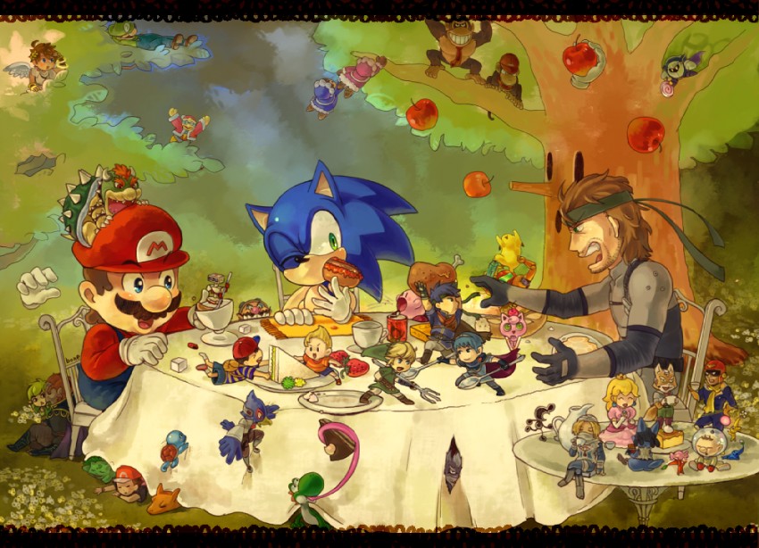 link, pikachu, kirby, princess peach, samus aran, and 40 more (pokemon and 24 more) drawn by bone_(stare)
