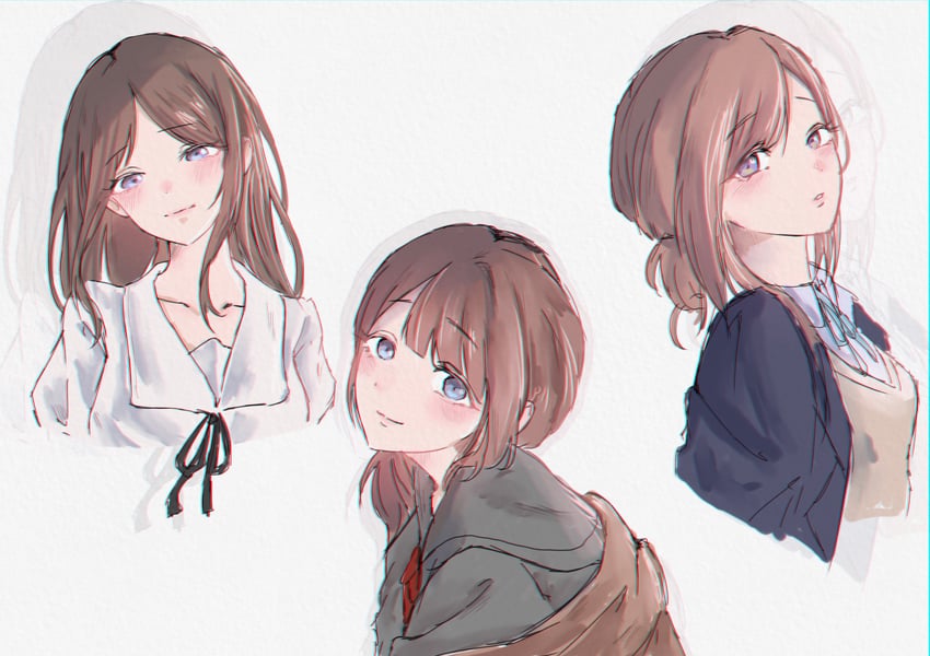 nagasaki soyo, himesaki rinami, and mochizuki honami (idolmaster and 4 more) drawn by zeoksang