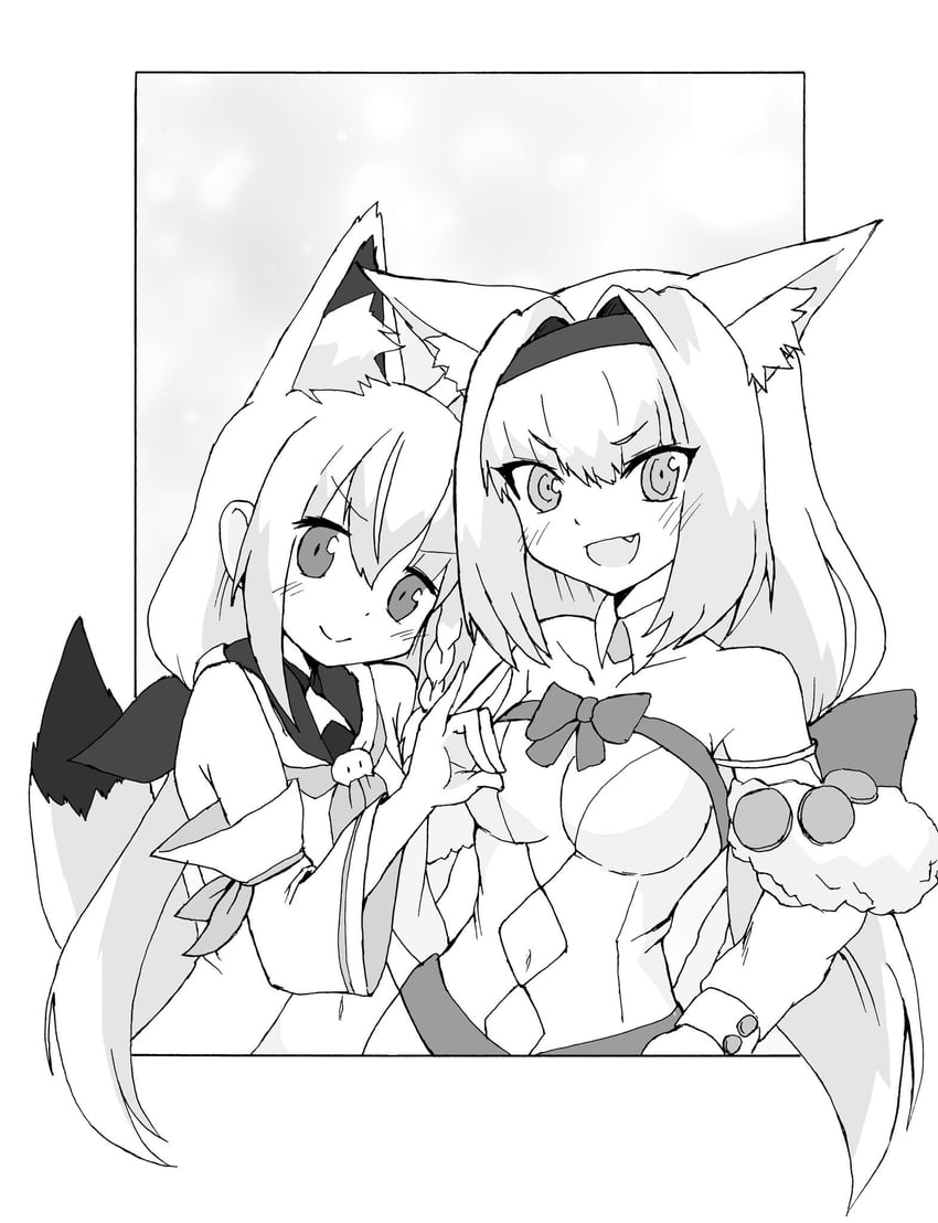 shirakami fubuki and dobrynya nikitich (fate and 2 more) drawn by sasasa_suns