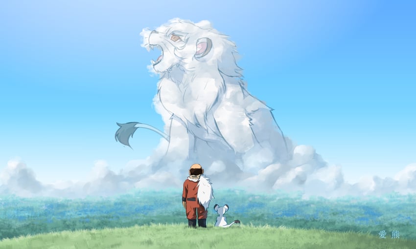 leo, hige oyaji, and panja (jungle taitei) drawn by aiyuu