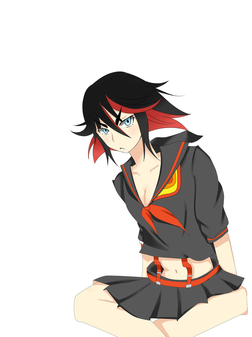 matoi ryuuko and senketsu (kill la kill) drawn by moke_(moke_moke)