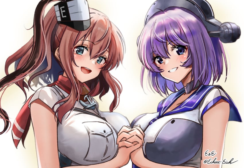 saratoga and lexington (kantai collection) drawn by eckert&eich