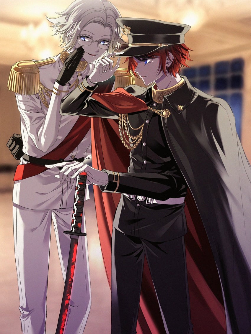 aotsuki eito and sumino takumi (the hundred line -last defense academy-) drawn by mizunana_(mizuasagi)
