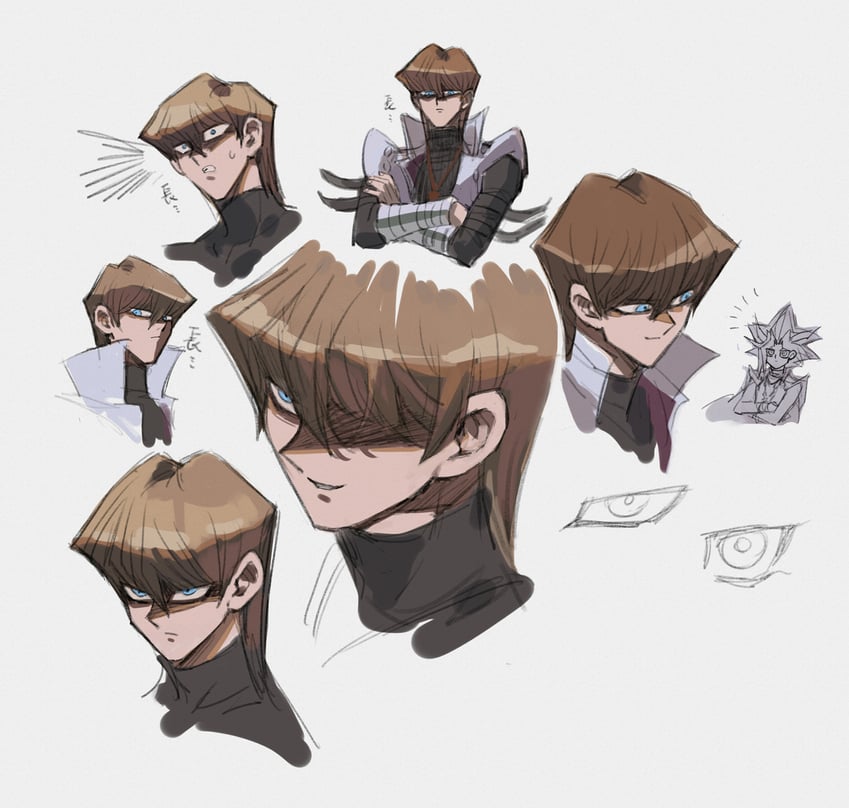 kaiba seto and yami yugi (yu-gi-oh!) drawn by jingshen_fensui