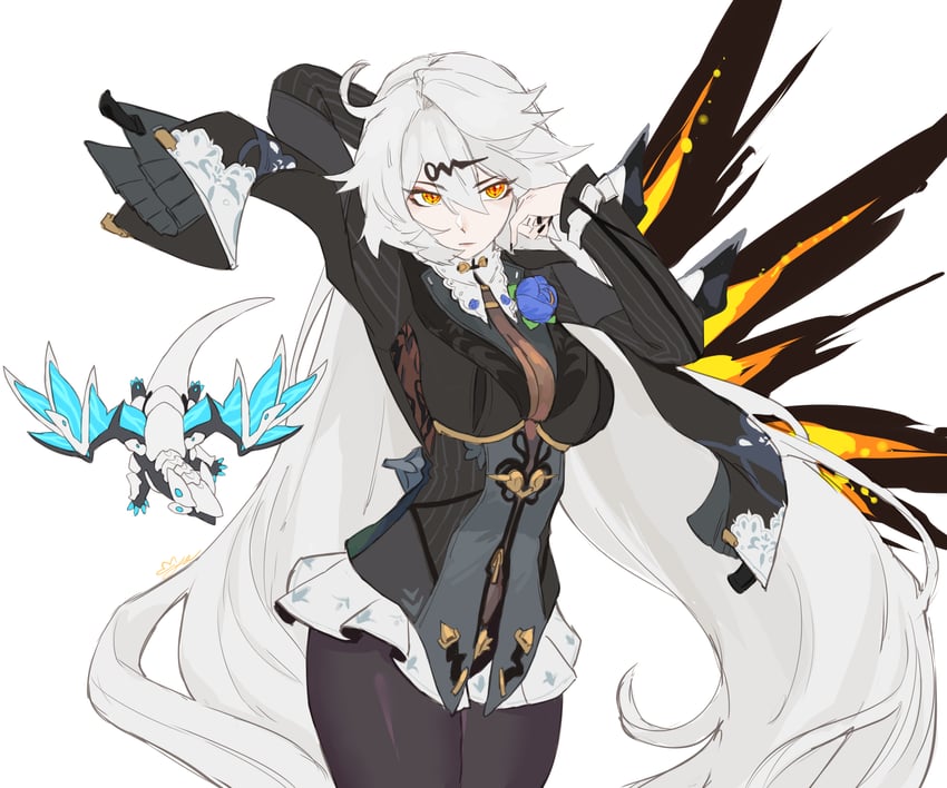 kiana kaslana and yixuan (honkai and 2 more) drawn by cloud_ya