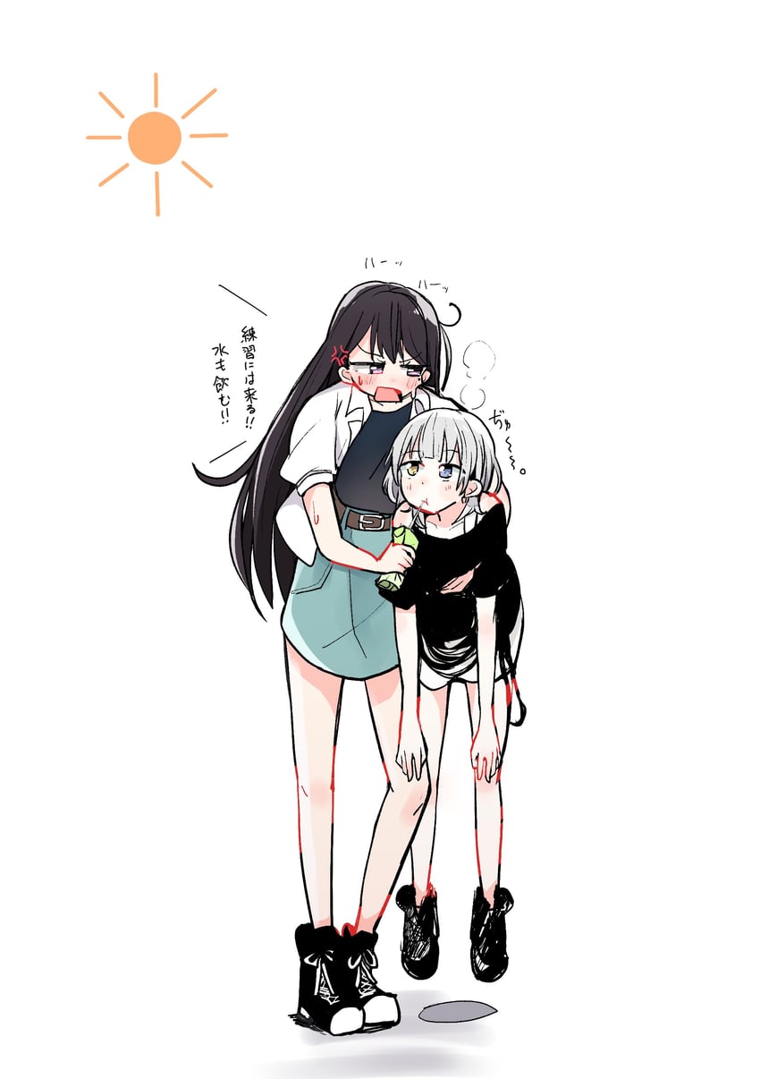 shiina taki and kaname raana (bang dream! and 1 more) drawn by pachio_(patioglass)