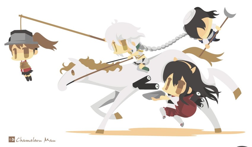 kaga, akagi, ryuujou, and unryuu (kantai collection and 1 more) drawn by chameleon_man_(three)