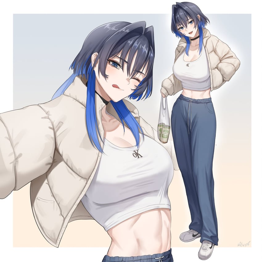 ouro kronii (hololive and 1 more) drawn by zenya