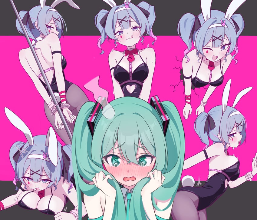 hatsune miku (vocaloid and 1 more) drawn by 4_m_lacra