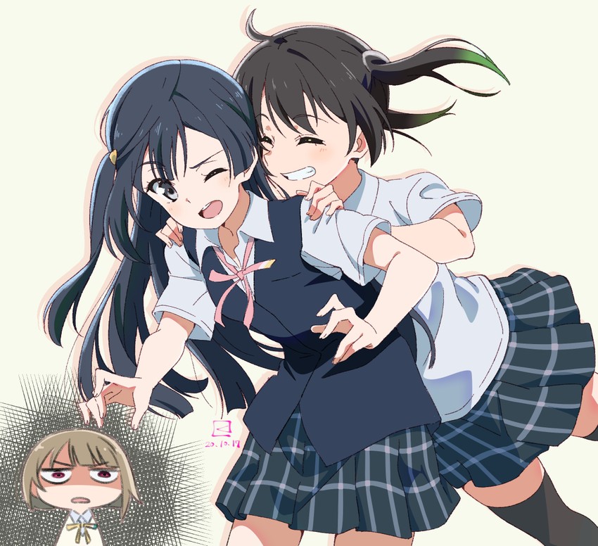 yuki setsuna, takasaki yu, and nakasu kasumi (love live! and 1 more) drawn by miyahara_takuya