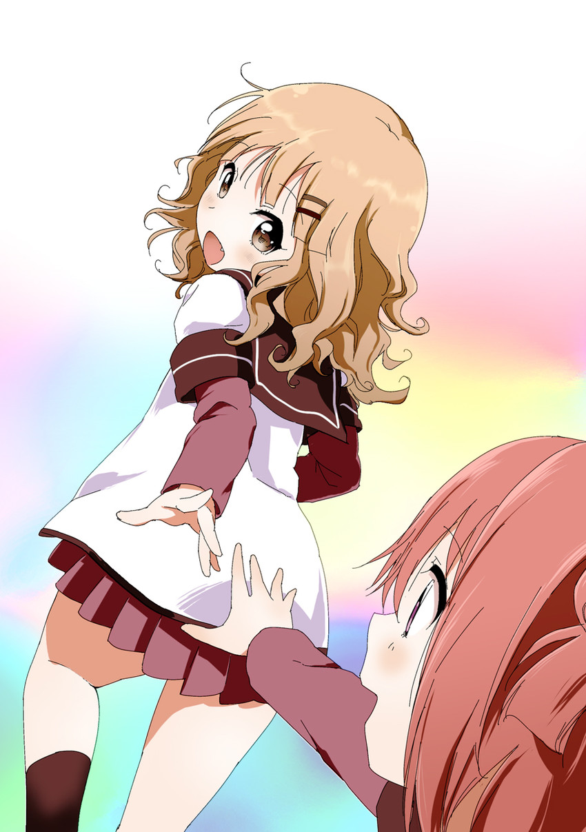 akaza akari and oomuro sakurako (yuruyuri) drawn by kamiki_uutarou