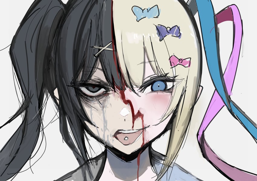 chouzetsusaikawa tenshi-chan and ame-chan (needy girl overdose) drawn by chuhaibane