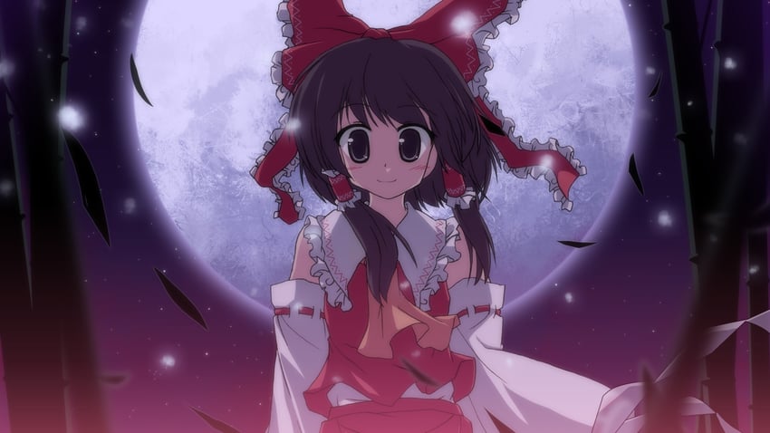 hakurei reimu (touhou and 1 more) drawn by lzh