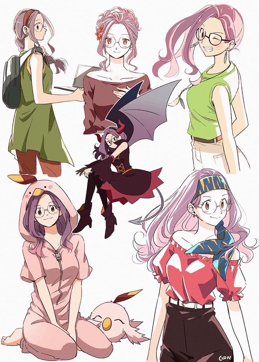 inoue miyako and poromon (digimon and 1 more) drawn by gdn0522