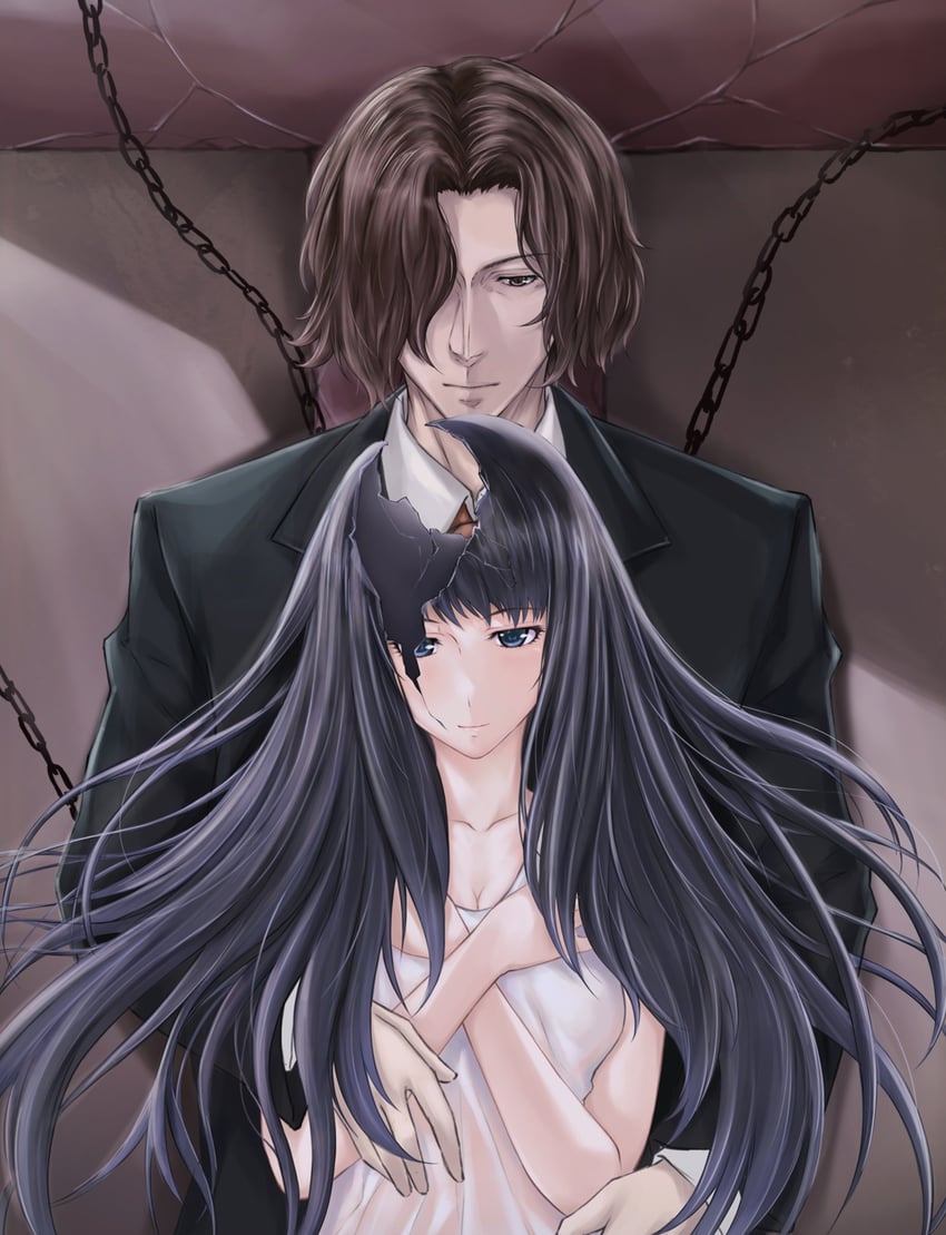 kuchiki touko and tokisaka reiji (kara no shoujo) drawn by nevermoreho