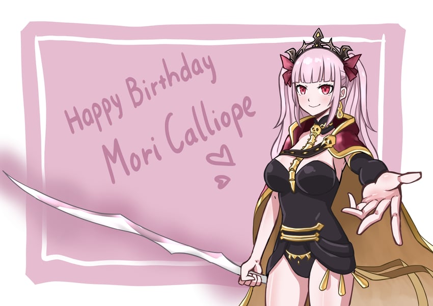 mori calliope and ereshkigal (fate and 3 more) drawn by wibubox