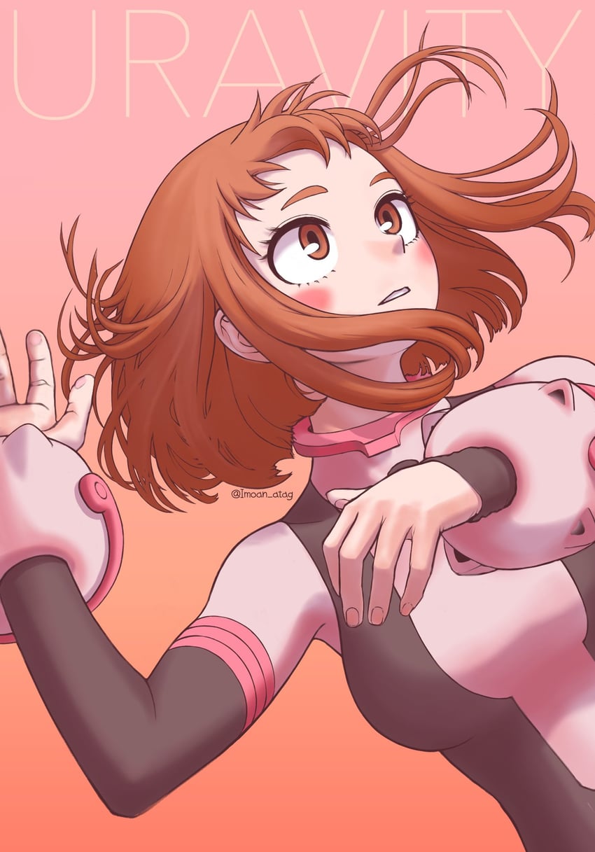 uraraka ochaco (boku no hero academia) drawn by imoan_atag