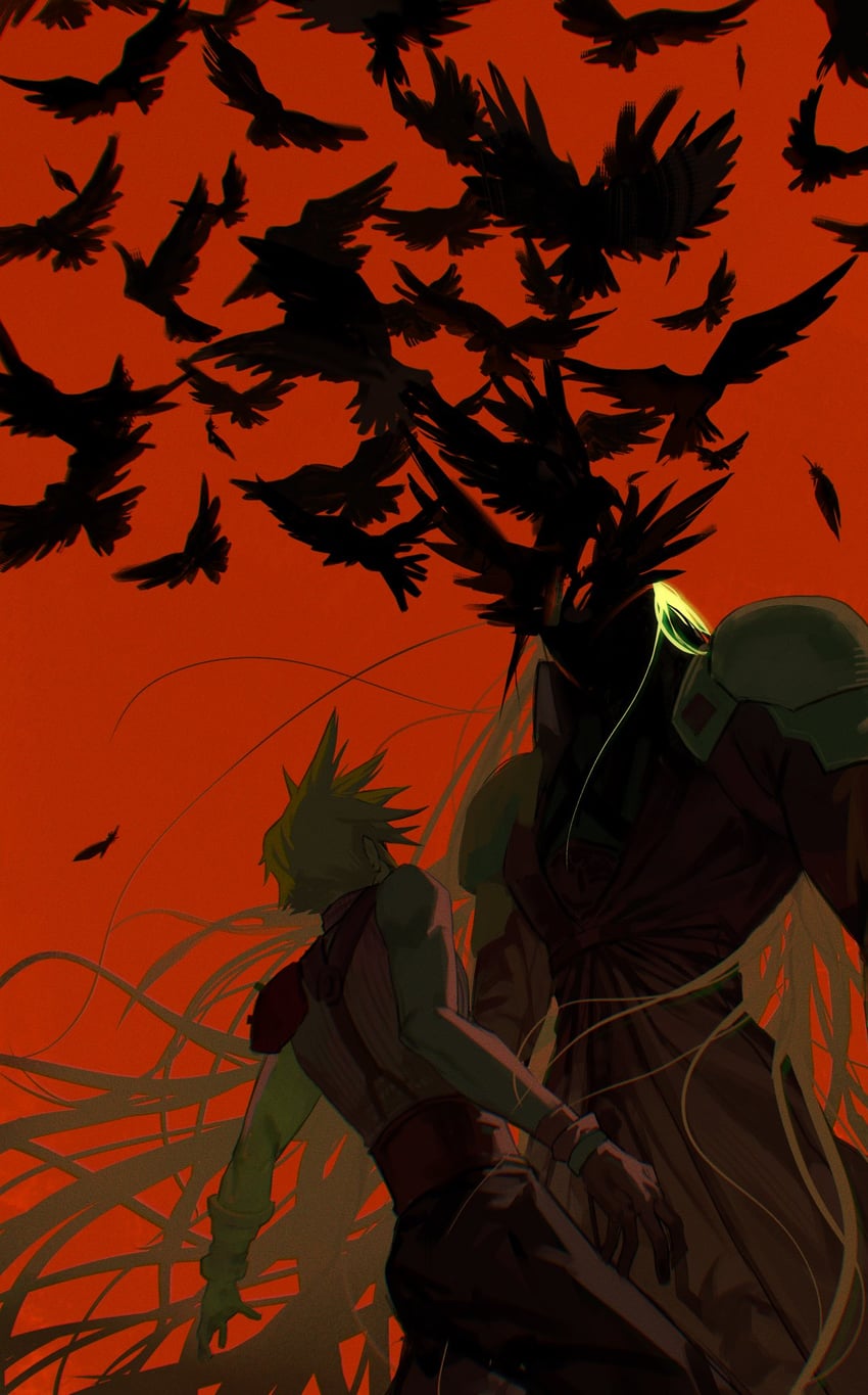 cloud strife and sephiroth (final fantasy and 1 more) drawn by ercqelx8rprduft