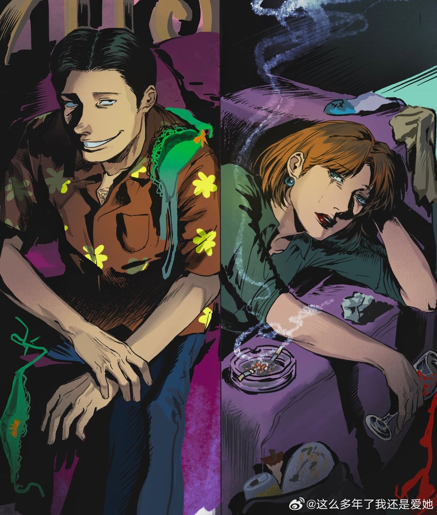 lois griffin and glenn quagmire (family guy) drawn by borderline7839