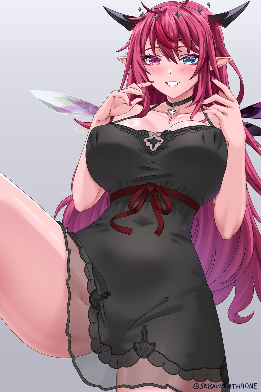 mori calliope, irys, and guyrys (hololive and 1 more) drawn by seraphim_throne