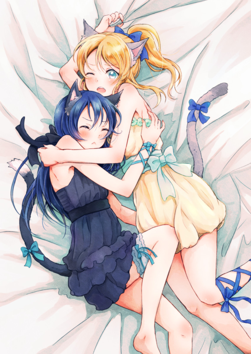 sonoda umi and ayase eli (love live! and 1 more) drawn by suito