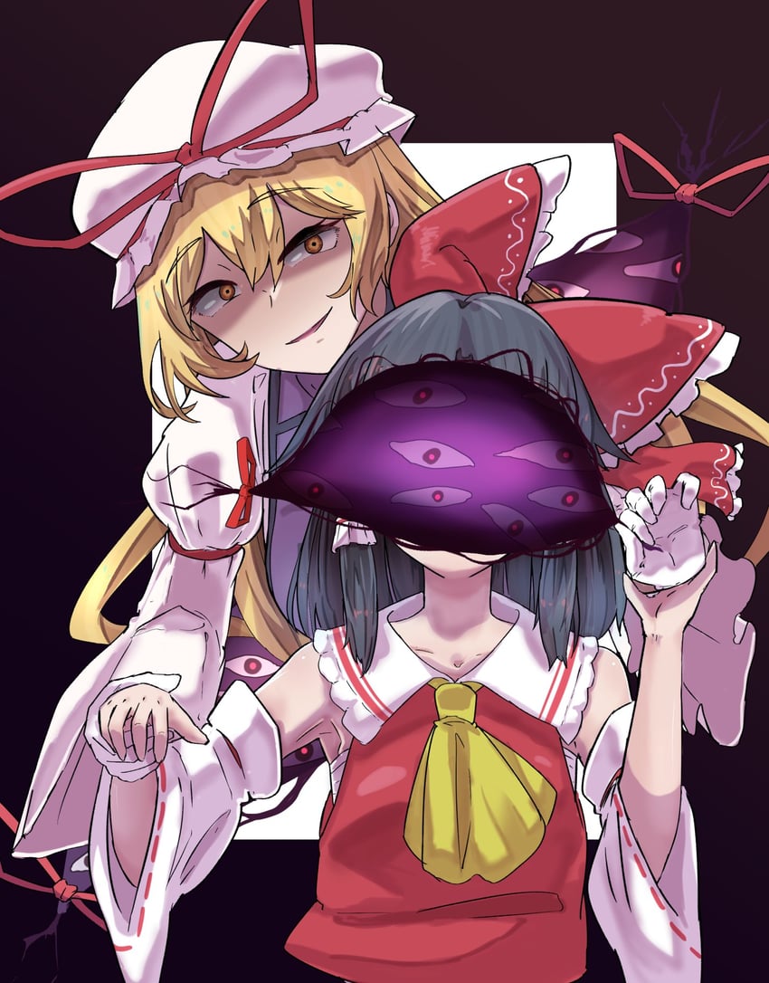 hakurei reimu and yakumo yukari (touhou) drawn by yet_you