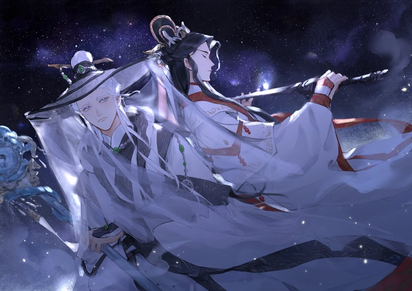 mo lisao and haotian xuansu (jinguang budaixi) drawn by zhao_yi