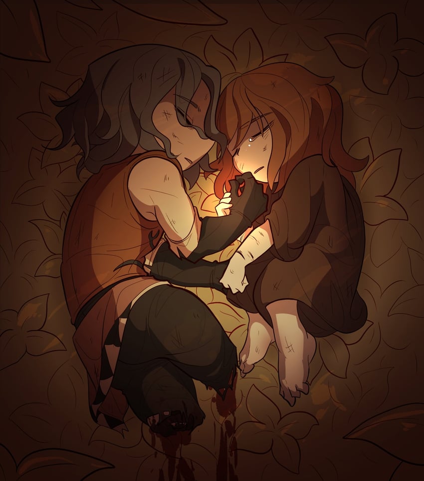 the girl and cahara (fear & hunger and 1 more) drawn by beullukong_(prt0767_b)