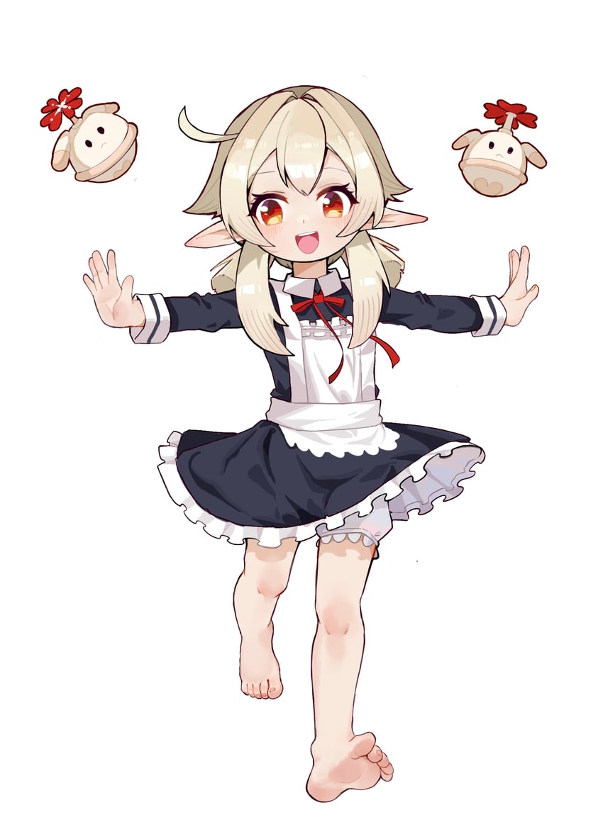 klee and jumpy dumpty (genshin impact) drawn by ningmeng_chamao