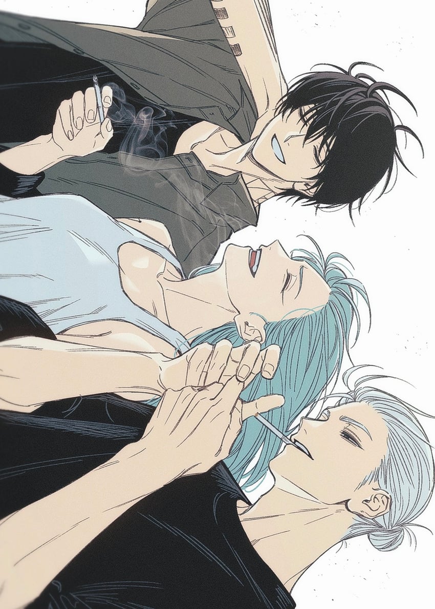 nagumo, sakamoto taro, and akao rion (sakamoto days) drawn by kuroiisana