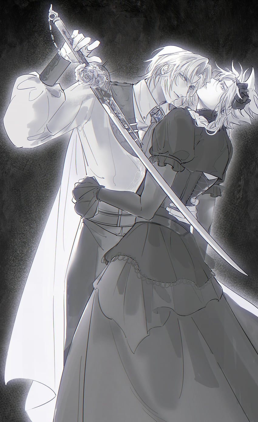 cloud strife and sephiroth (final fantasy and 3 more) drawn by rongwen027