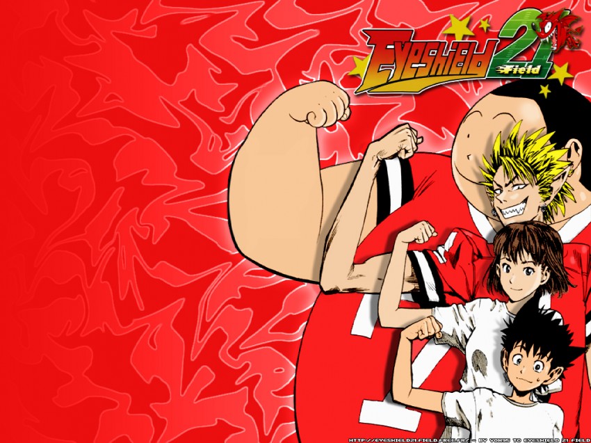 kobayakawa sena, anezaki mamori, hiruma youichi, and kurita ryokan (eyeshield 21)