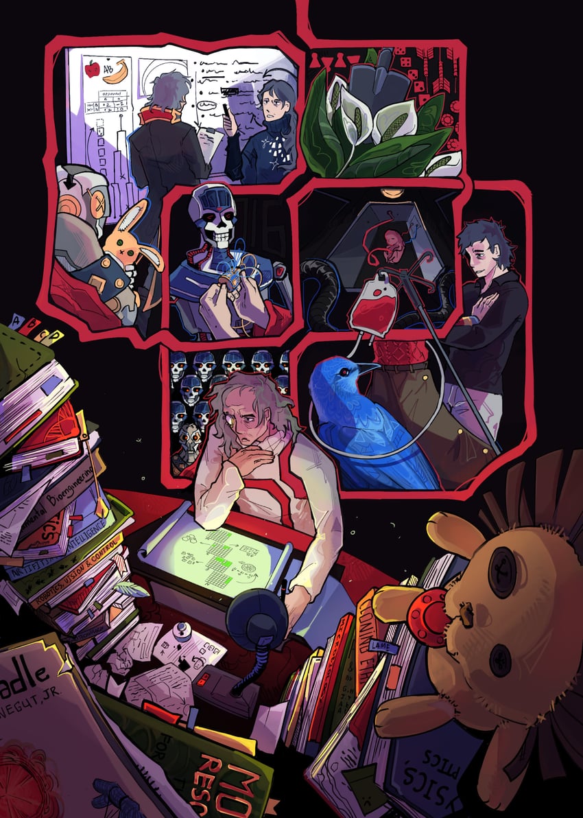 kurashiki akane, luna, sigma, diana, k, and 1 more (kyokugen dasshutsu and 2 more) drawn by dragonymango