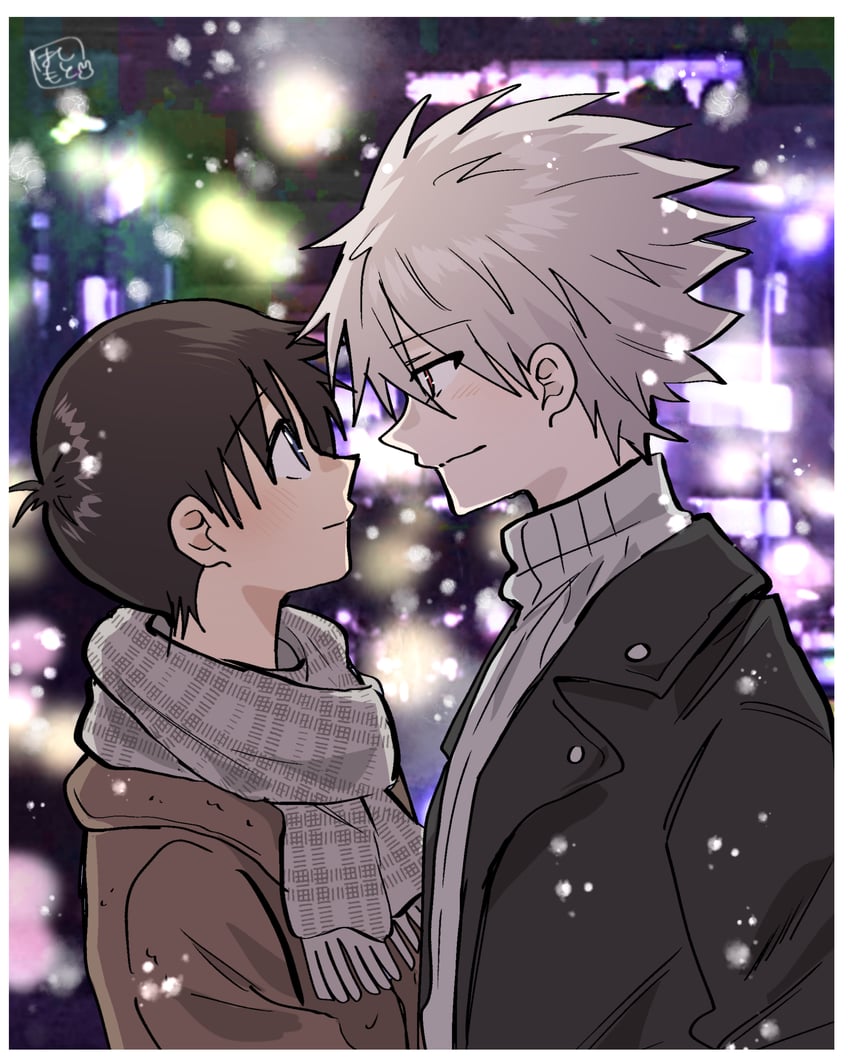 ikari shinji and nagisa kaworu (neon genesis evangelion) drawn by hashimo99187365
