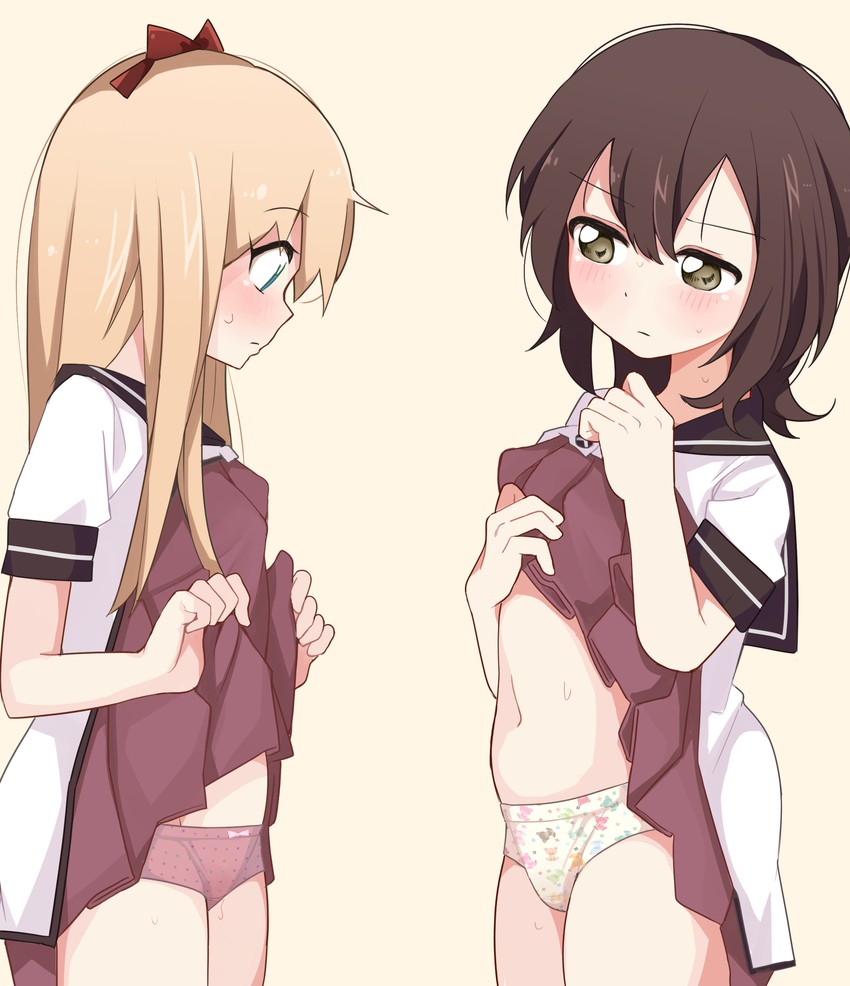 toshinou kyouko and funami yui (yuruyuri) drawn by tennosuke_(tejons)