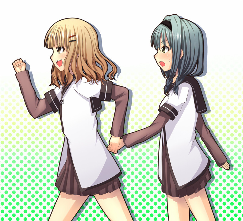 oomuro sakurako and furutani himawari (yuruyuri) drawn by tog_(shoten)