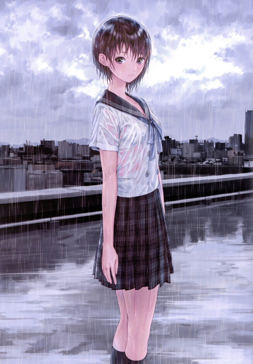 shirai hinako (blue reflection and 1 more) drawn by kishida_mel