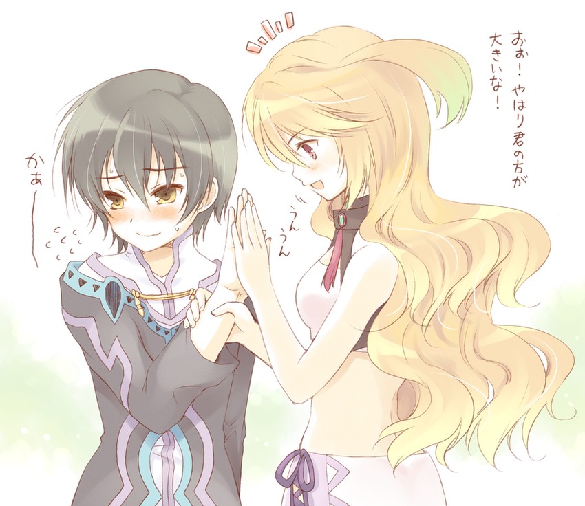 milla maxwell and jude mathis (tales of and 1 more) drawn by komi_zumiko
