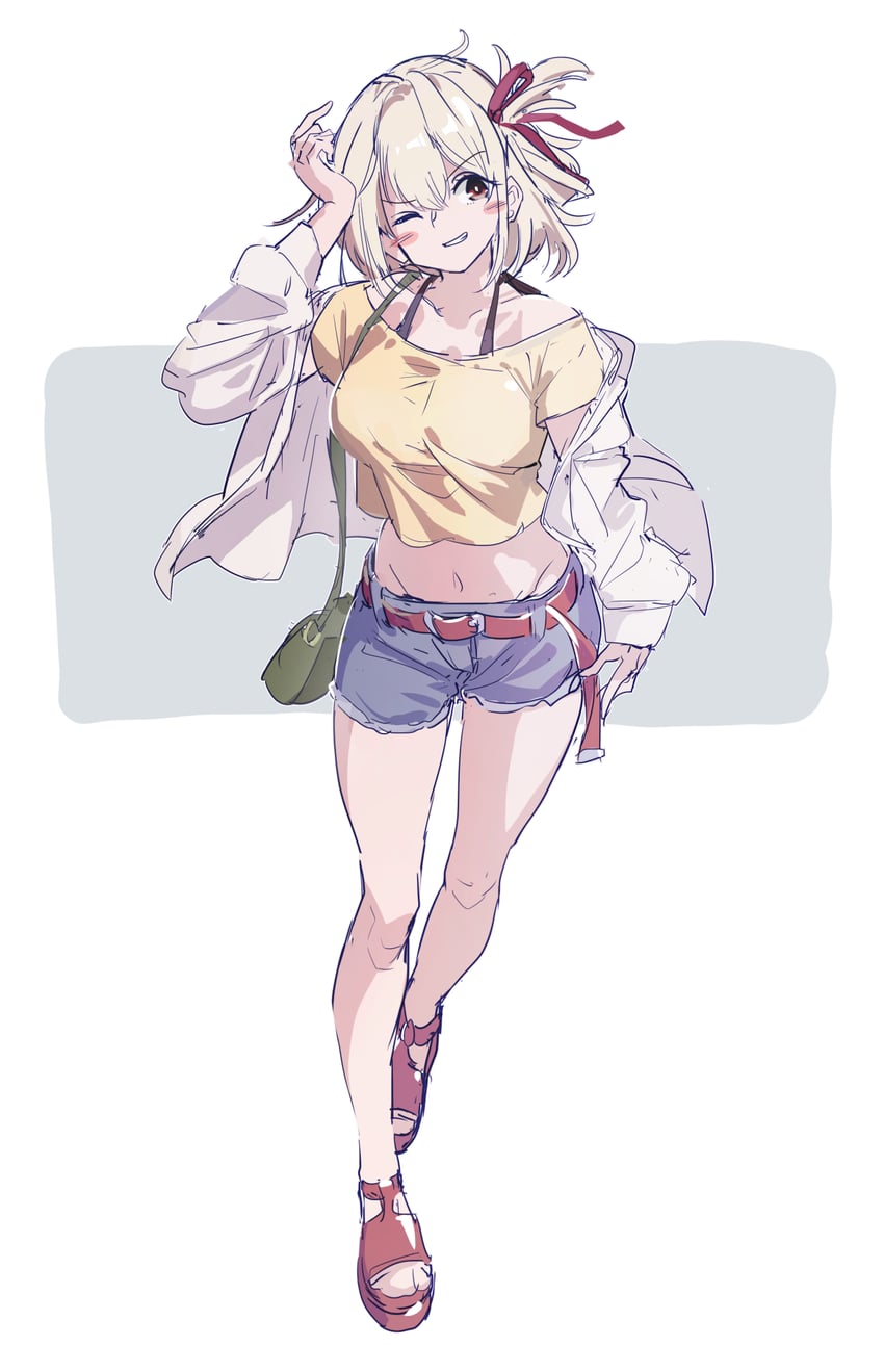 nishikigi chisato (lycoris recoil) drawn by huanxiang_huifeng