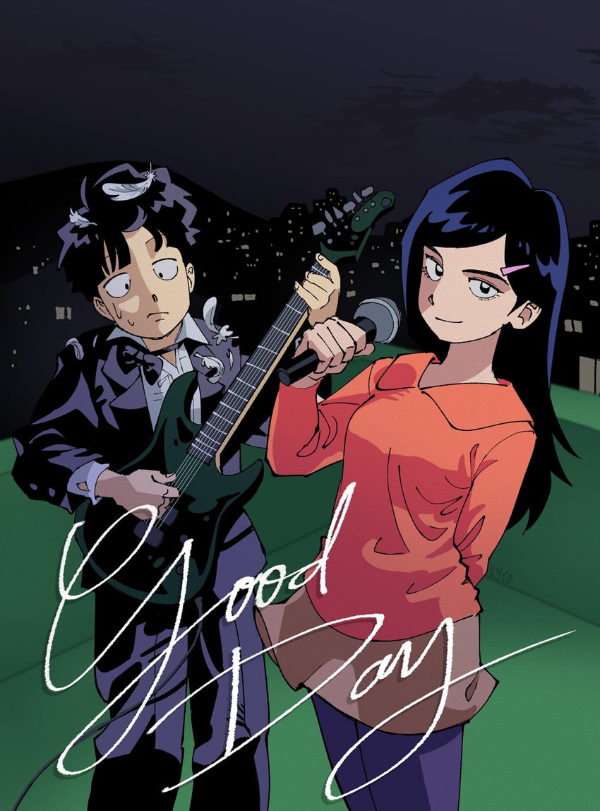 kageyama shigeo and takane tsubomi (mob psycho 100) drawn by kyokyeo