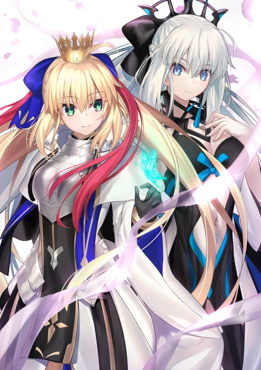 artoria pendragon, morgan le fay, and artoria caster (fate and 1 more) drawn by neko_daruma