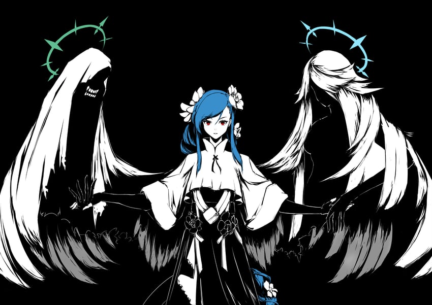 dizzy, necro, undine, and queen dizzy (guilty gear and 1 more) drawn by hollow_555