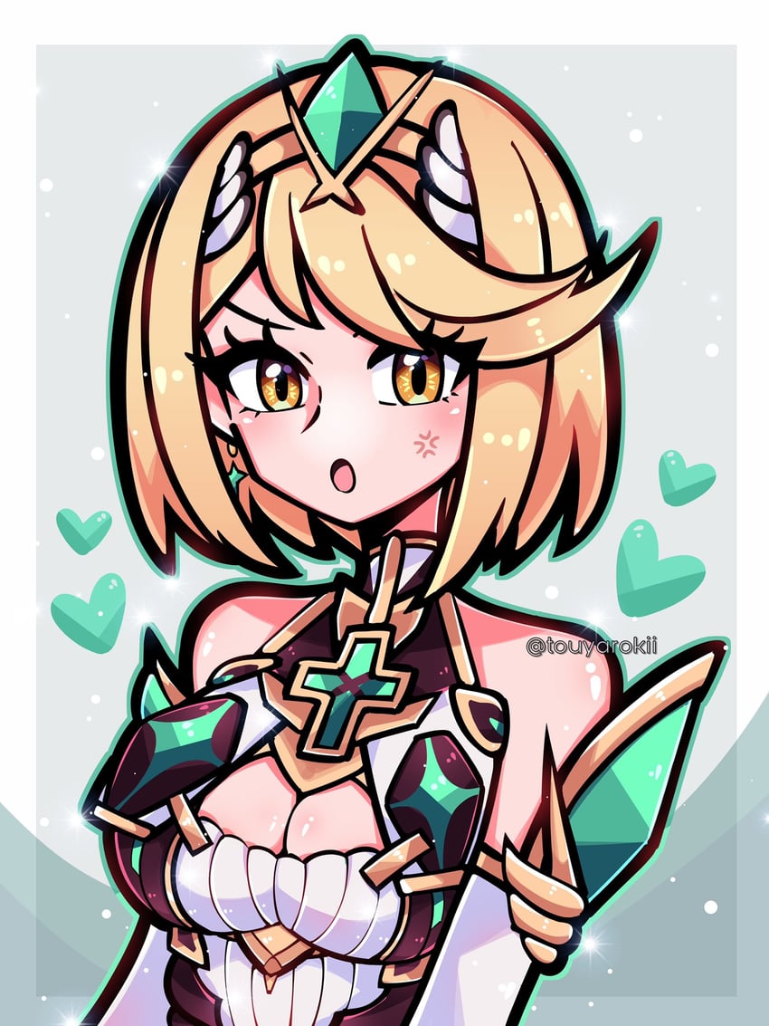 mythra (xenoblade chronicles and 1 more) drawn by touyarokii