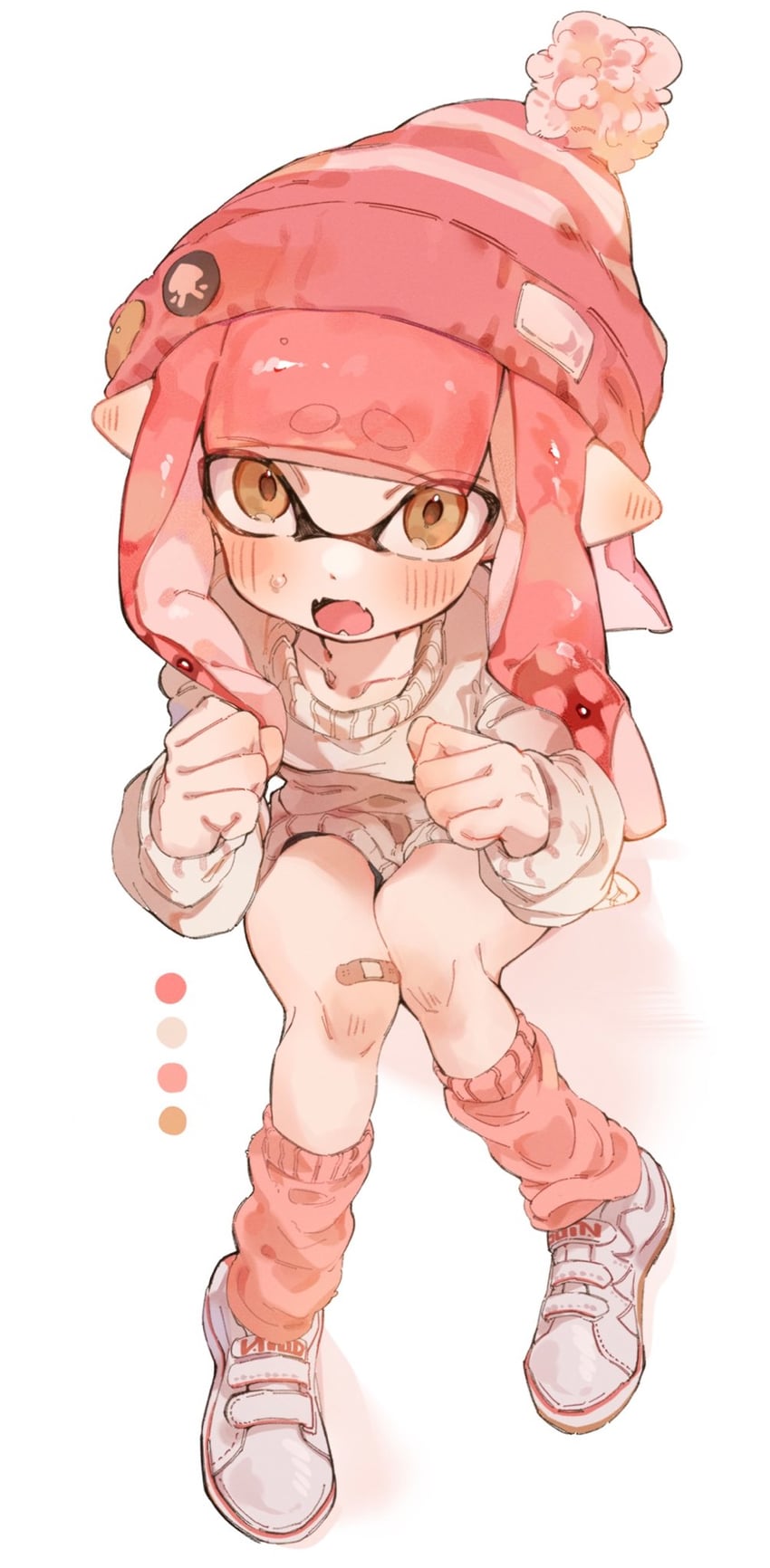 inkling player character and inkling girl (splatoon) drawn by yksb_inc6