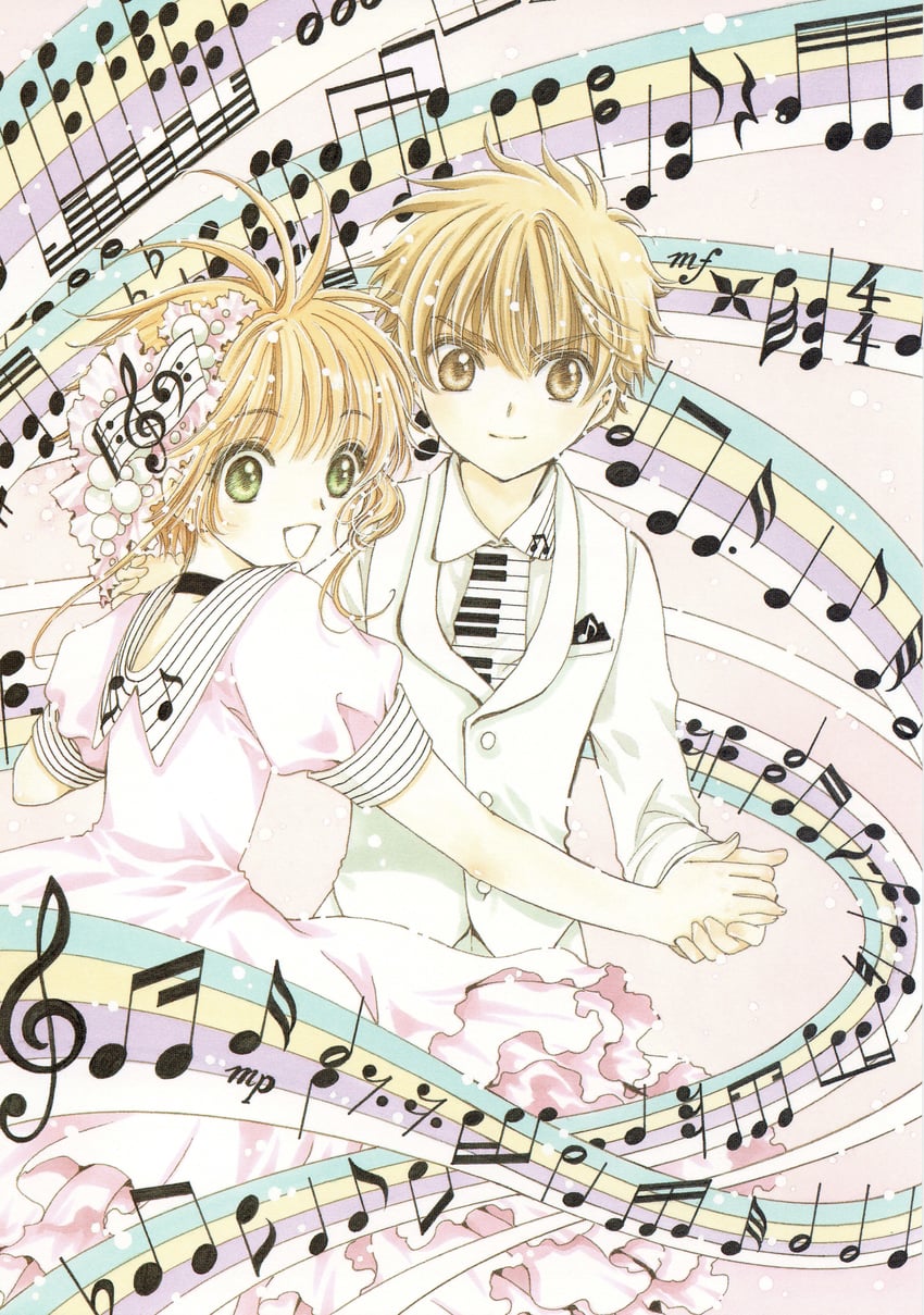 kinomoto sakura and li syaoran (cardcaptor sakura) drawn by clamp_(circle)