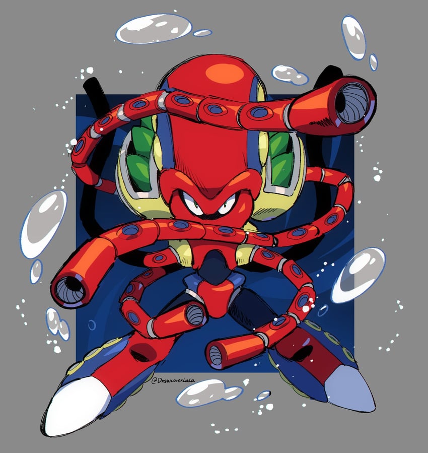 launch octopus (mega man and 2 more) drawn by drawloverlala